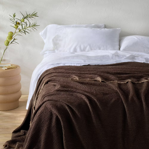 King textured waffle coverlet - king,